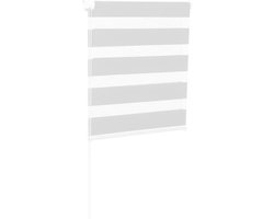 IDMarket - Rolgordijn zebra dag nacht 60 x 120 cm wit