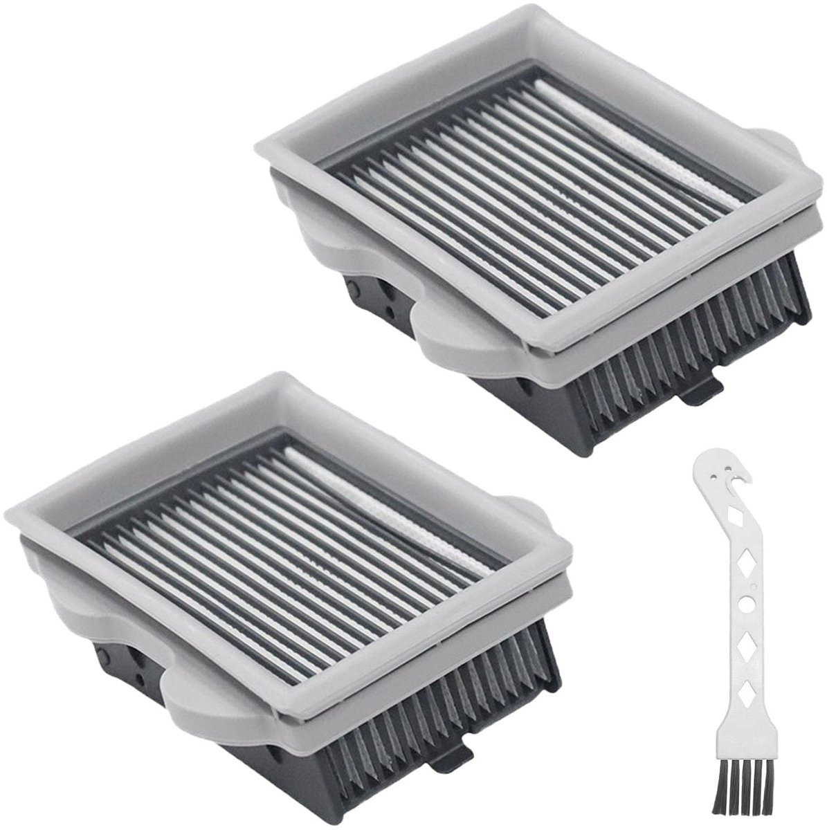 Brenzoos - Filter voor Roborock - Vervangfilters - Sterkere zuigkracht - 2 Filters + 1 Borstel - Herbruikbaar - Geschikt voor Roborock Dyad A10/A10 ..