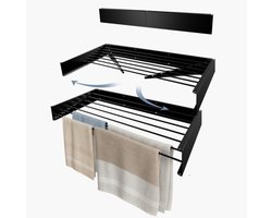 Goodly® XXXL Wanddroogrek - Inklapbaar - Zwart - High quality