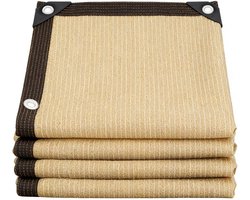 Schaduwdoek - Schaduwnet - Zeilvormig zonnescherm - Zonwering Net - Anti-ultraviolet zonneschermnet - Buitenschermhoes - Zonnedoek - Zonnescherm - Zonnezeil - met gaten - voor veranda, terras, tuin, erf en camping - 2m*3m - geel