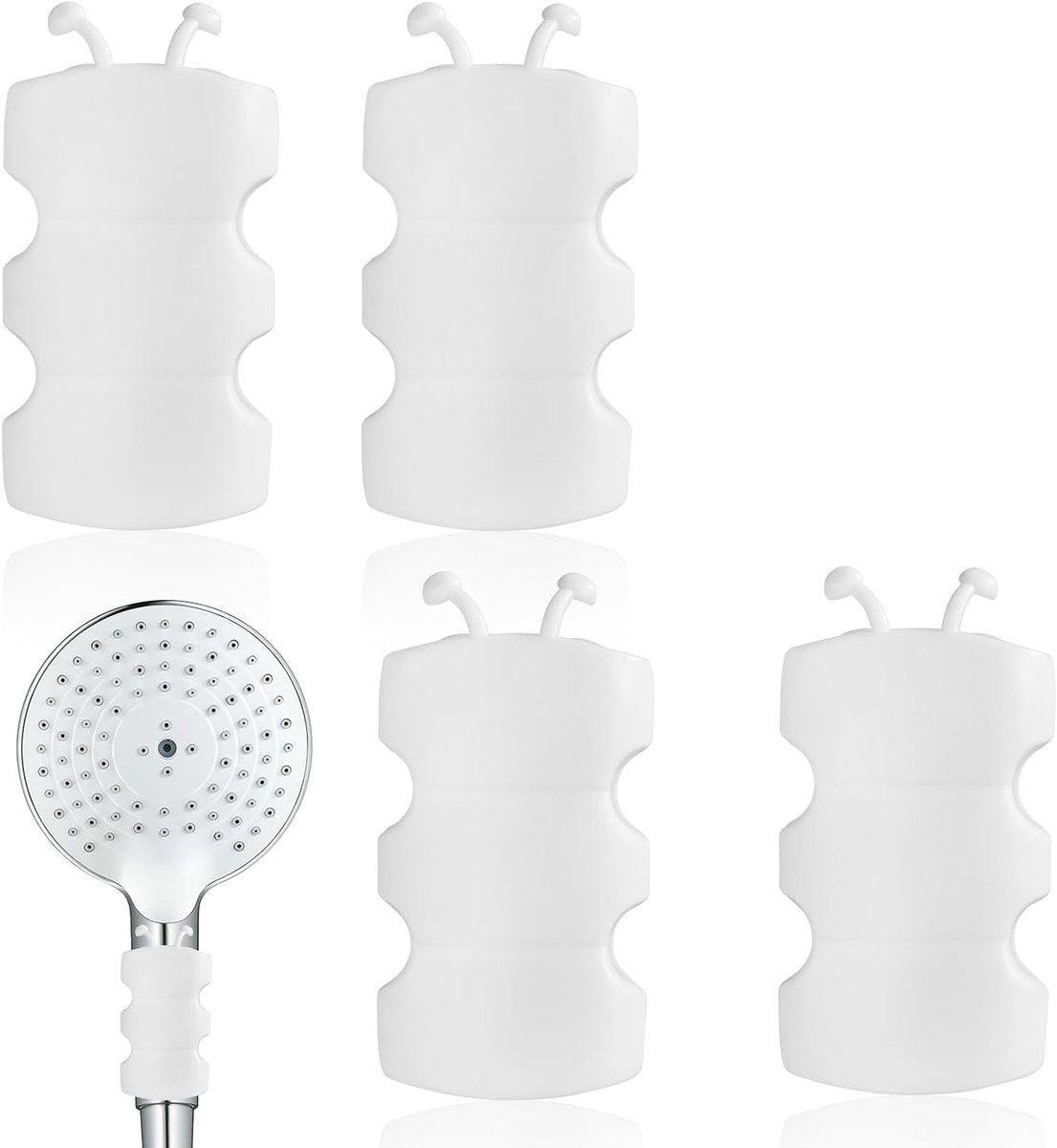 4 Stuks Silicone Douchekop Houder - Universele Zuignap Bevestiging zonder Boren voor Doucheaccessoires