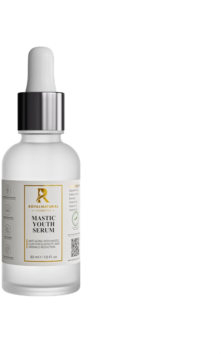 RNC. – Mastic Youth Serum 30ml – Anti-Aging Gezichtsserum met Mastiek, Vitamine C & E – Voor een Stevigere, Gladdere en Stralende Huid