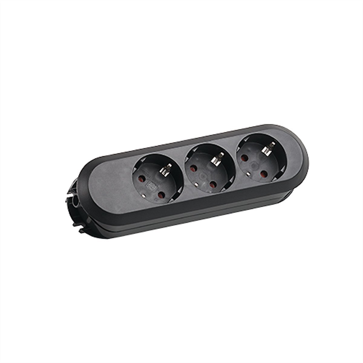 BACHMANN SMART 3xCEE7/3 zwart, 3x geaard contact