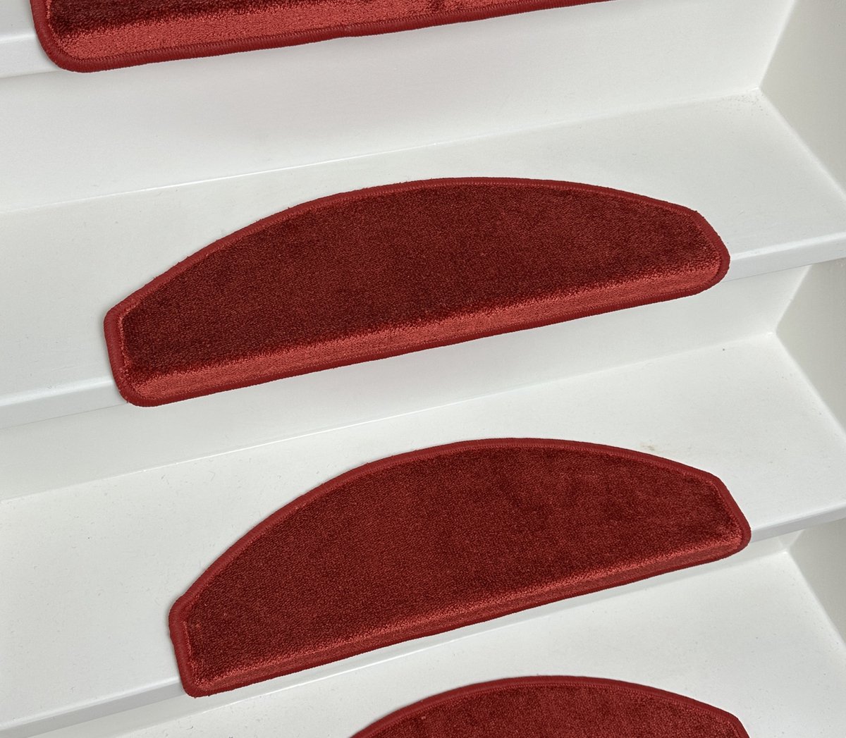Elite Trapmatten - 13 stuks - specials - rood - 56x17x3,5cm - halve maantjes