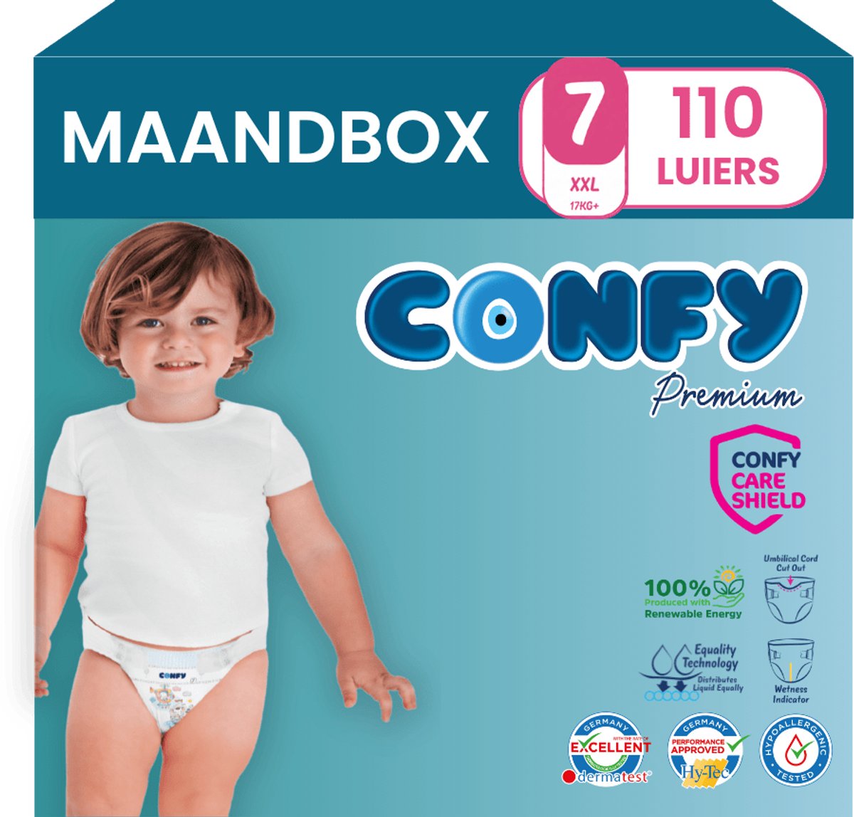 Confy Premium luiers maat 7 | 110 stuks