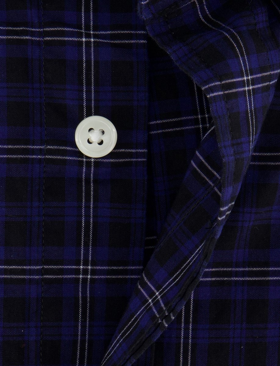 ruitjes overhemd donkerblauw button down Gant