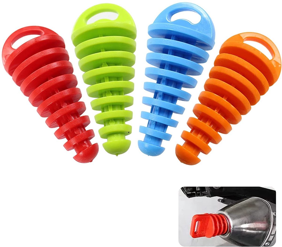 Allecto - Motorfiets Geluiddemper - Universele Eindpijp - Hoogtemperatuurbestendig - 4 Stuks - Geluidsreductie - Geschikt voor Motorcross - PH-911