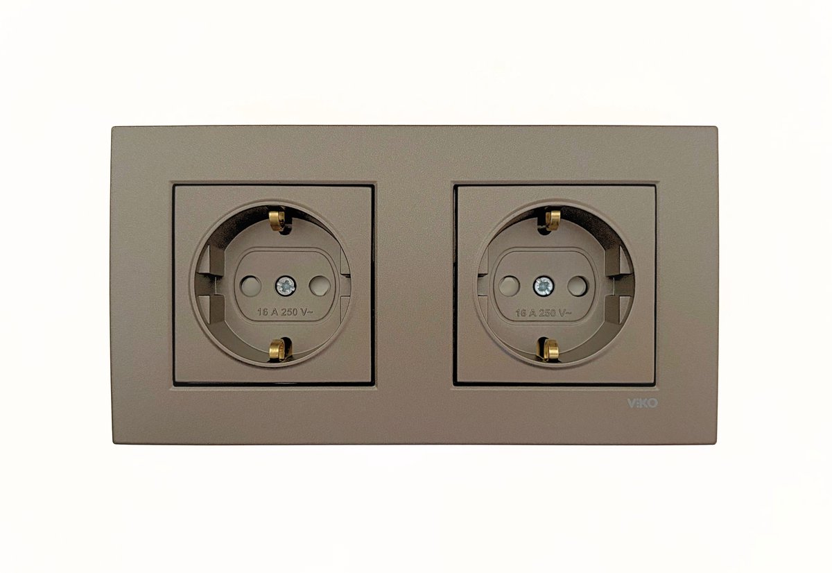 Panasonic Viko [Novella] - Stopcontact Tweevoudig - Antraciet - Inbouw