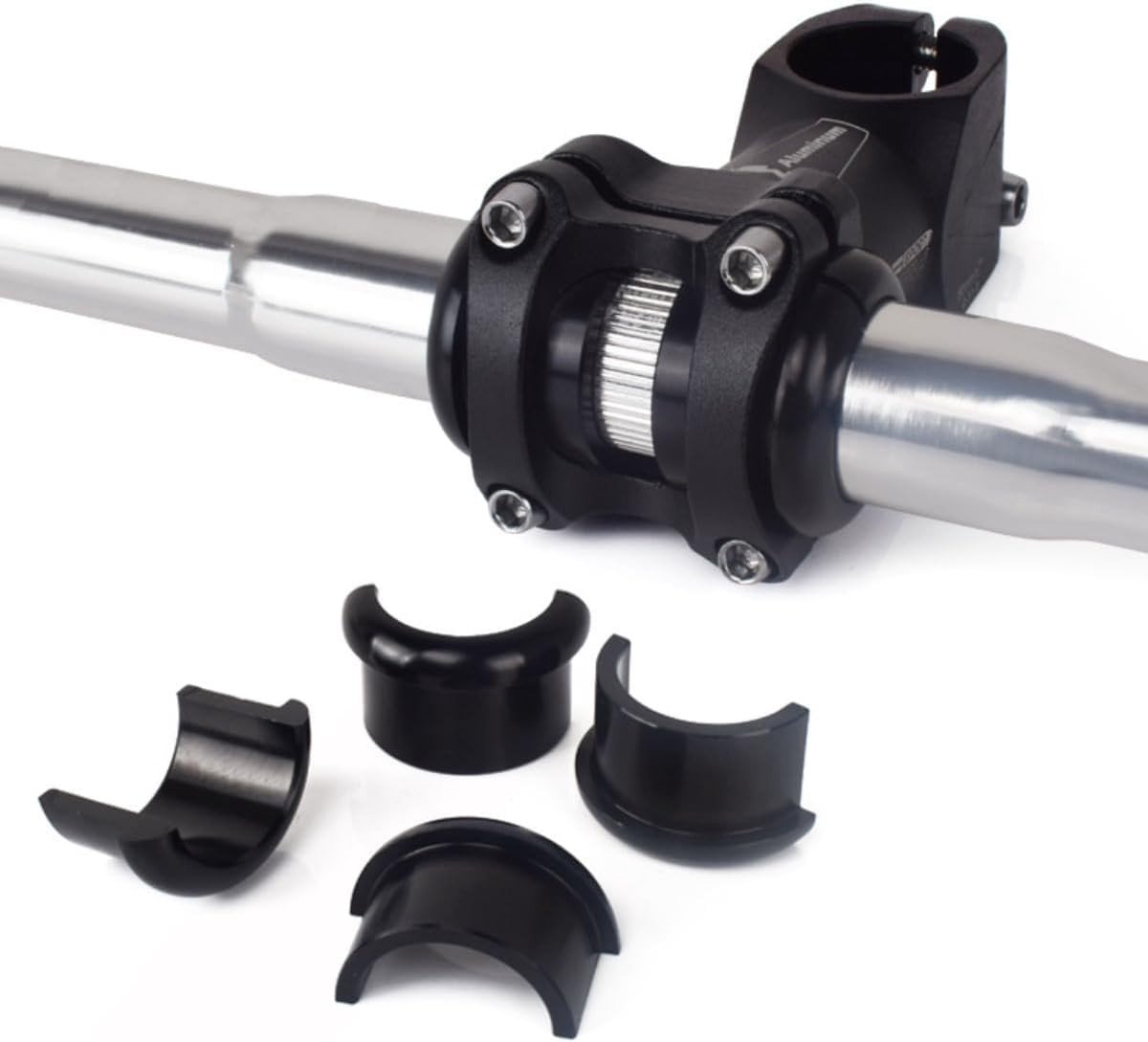 Allecto - Handlebar Adapter - Aluminium Shim Spacer - Voor Fietsen - 25.4mm naar 31.8mm - Verstelbare Fietsaccessoire - Geschikt voor Diverse Fiets...