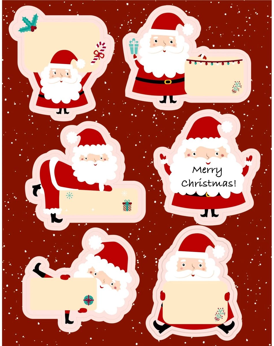 Allecto - Zelfklevende Kerst Santa Labels - Cadeau Stickers - 120 Stuks - Kerstgeschenken - Decoratie voor Kerst - Perfect voor Cadeaus - Geschikt ...