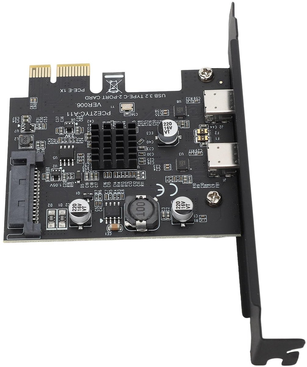 Allecto - USB 3.2 Gen 2 PCIe Uitbreidingskaart - 2 Poorten - 10Gbps Snelheid - Perfect voor Desktop PC's - Verhoog de Connectiviteit - Ideaal voor ...