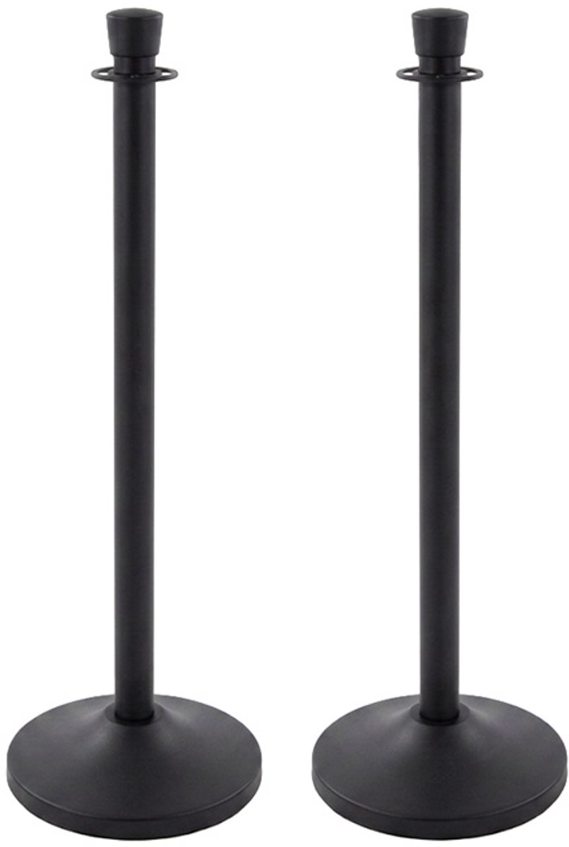 V-Part - Afzetpalen - Set van 2 stuks - Mat Zwart - RVS