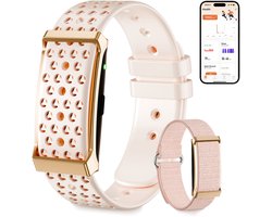 Lichtgewicht fitnessarmband voor 24/7 gezondheidsmonitoring, meer dan 120 sportmodi en slaapanalyse — 1 ATM waterdichte activity tracker met meldingen — roze