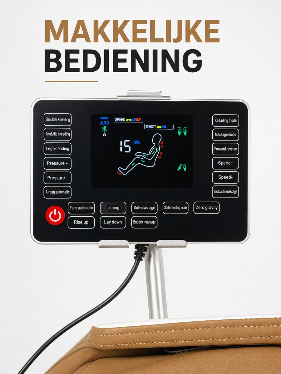 Briliant Massage Compact Model Massagestoel met 18 Airbags - afbeelding 3