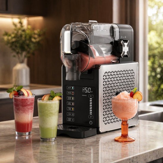 Sello! slush-ijsmachine - slush puppy maker - 6 programma’s - 10 textuurinstellingen - stil in gebruik - zelfreinigend - 1,9L van Merkloos — afbeelding 4