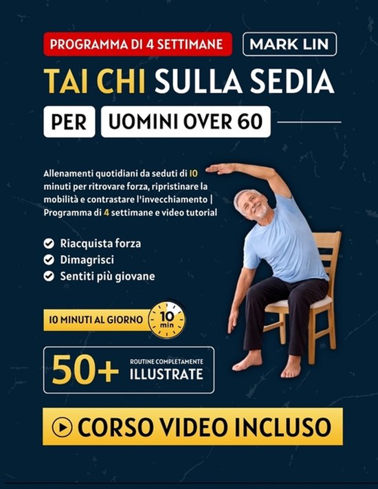 Tai CHI Sulla Sedia Per Uomini Over 60 - cover