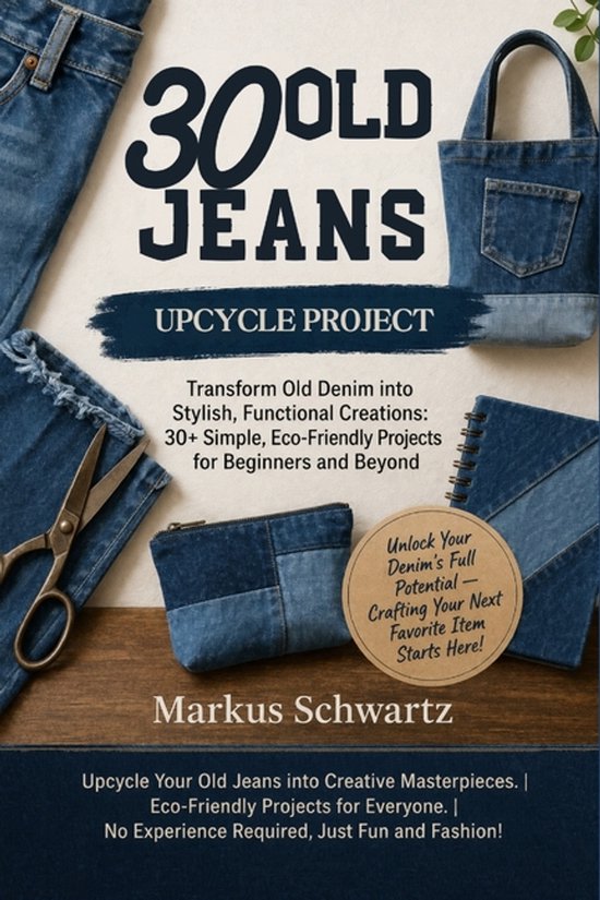 30 Old Jeans Upcycle Project - cover