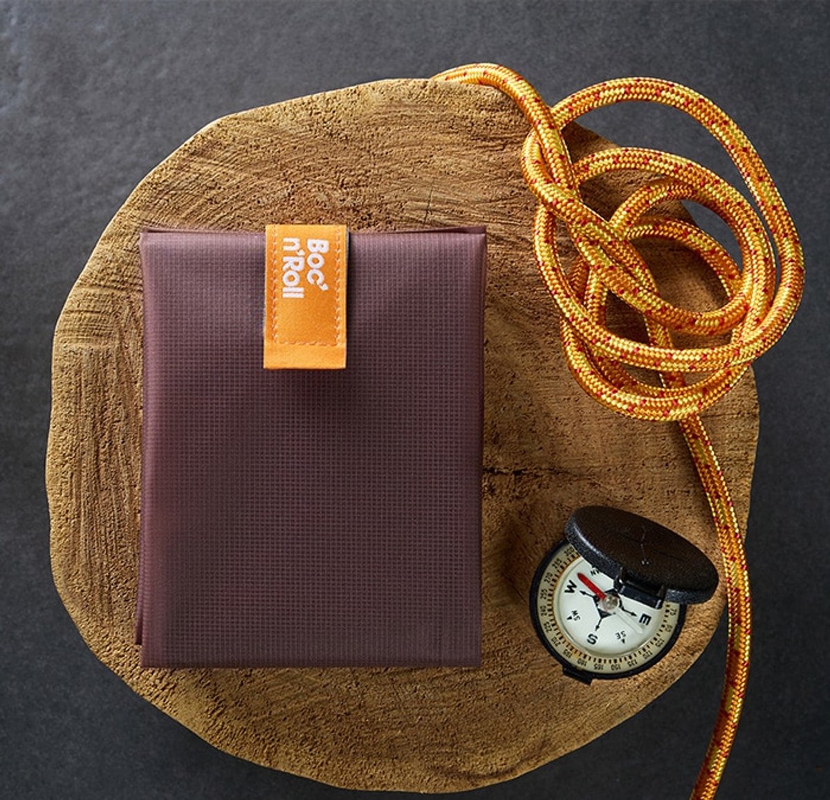 Boc’n’Roll Outdoor Red Clay - Duurzame Lunchwrap voor Wandelen & Kamperen – Herbruikbare Broodzak – Compact & Lichtgewicht