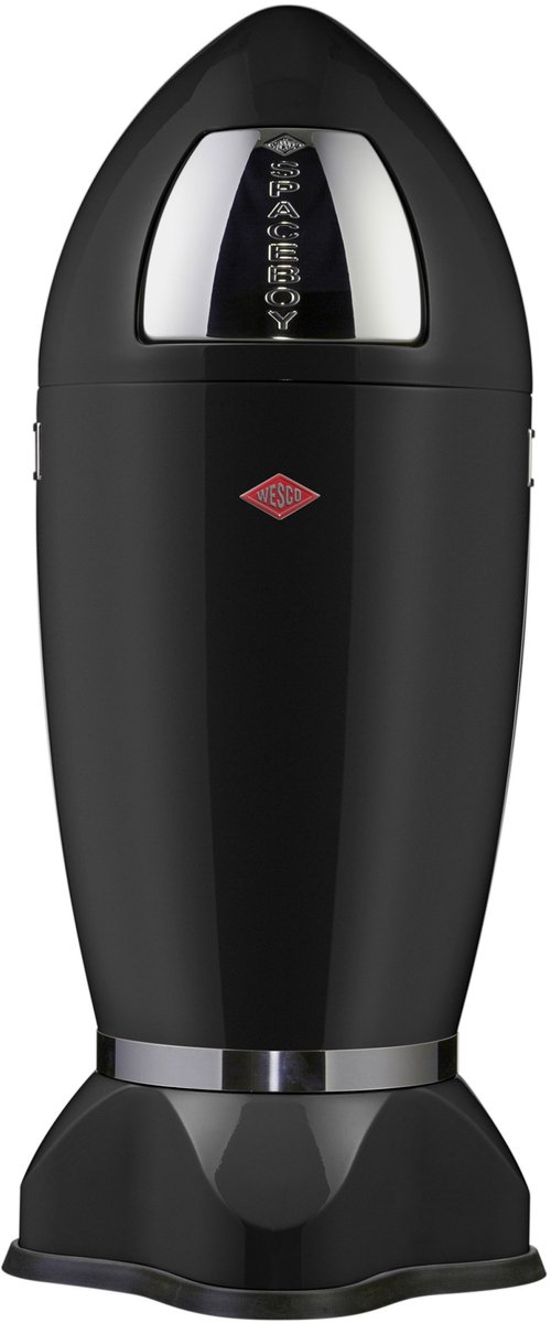 Wesco afvalbak Spaceboy, afvalbak, afvalemmer, plaatstaal, zwart, 35 l, 138631-62