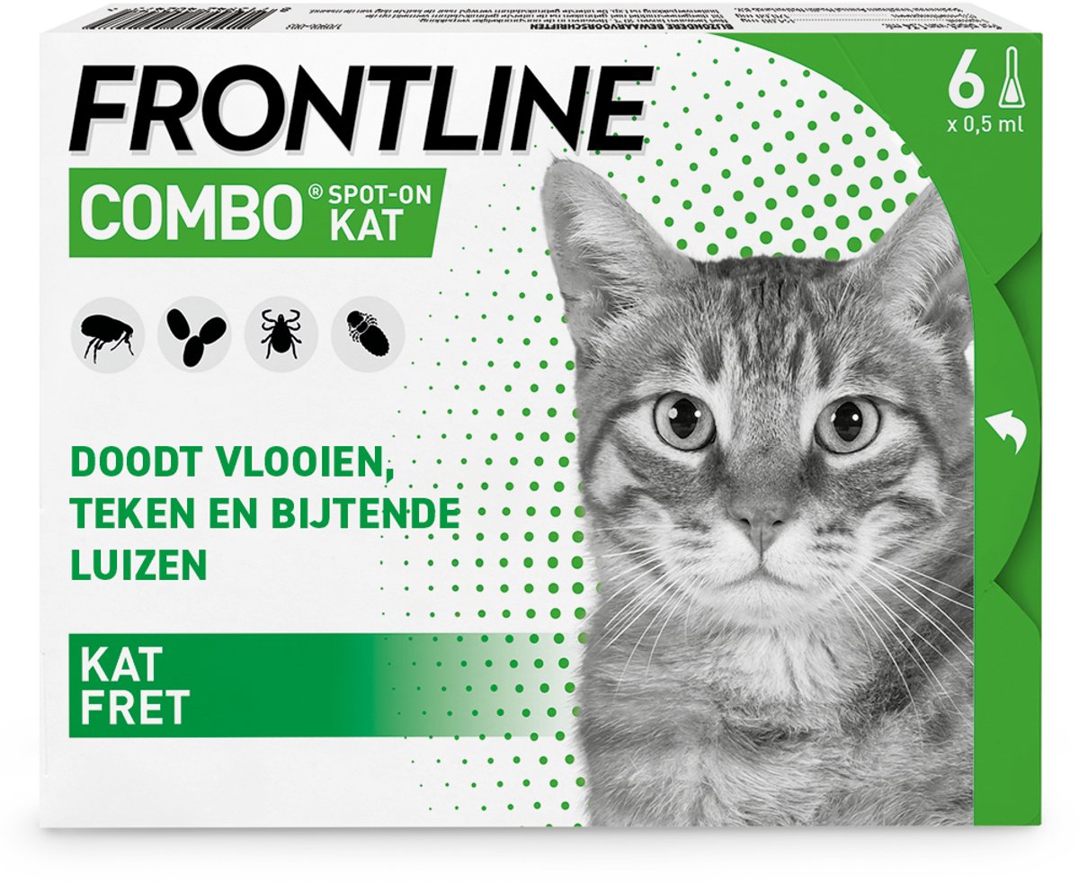 Bol.com Frontline Combo Spot On Kat - Anti vlooien en tekenmiddel - 6 pip aanbieding