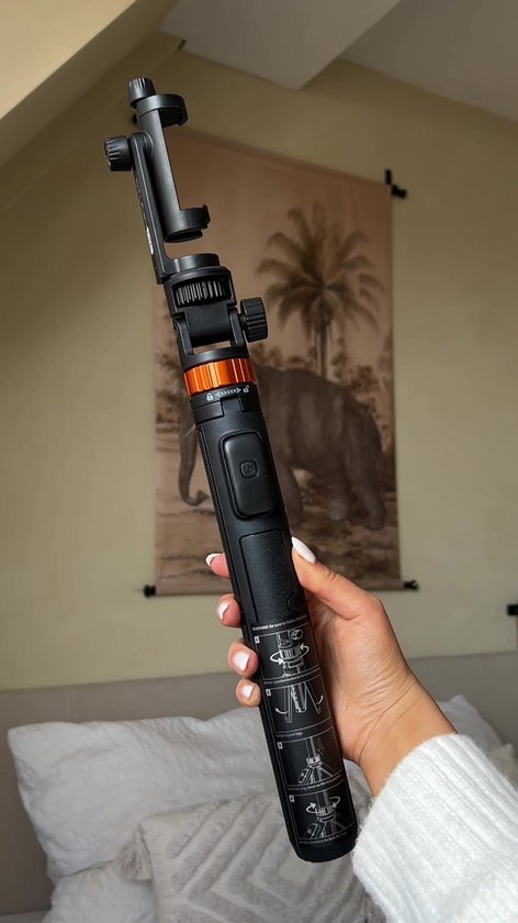 Studio ME Telefoon Statief - 180 cm - Selfiestick Tripod - Action Camera Statief - Incl. Bluetooth Afstandsbediening - Tripod Smartphone