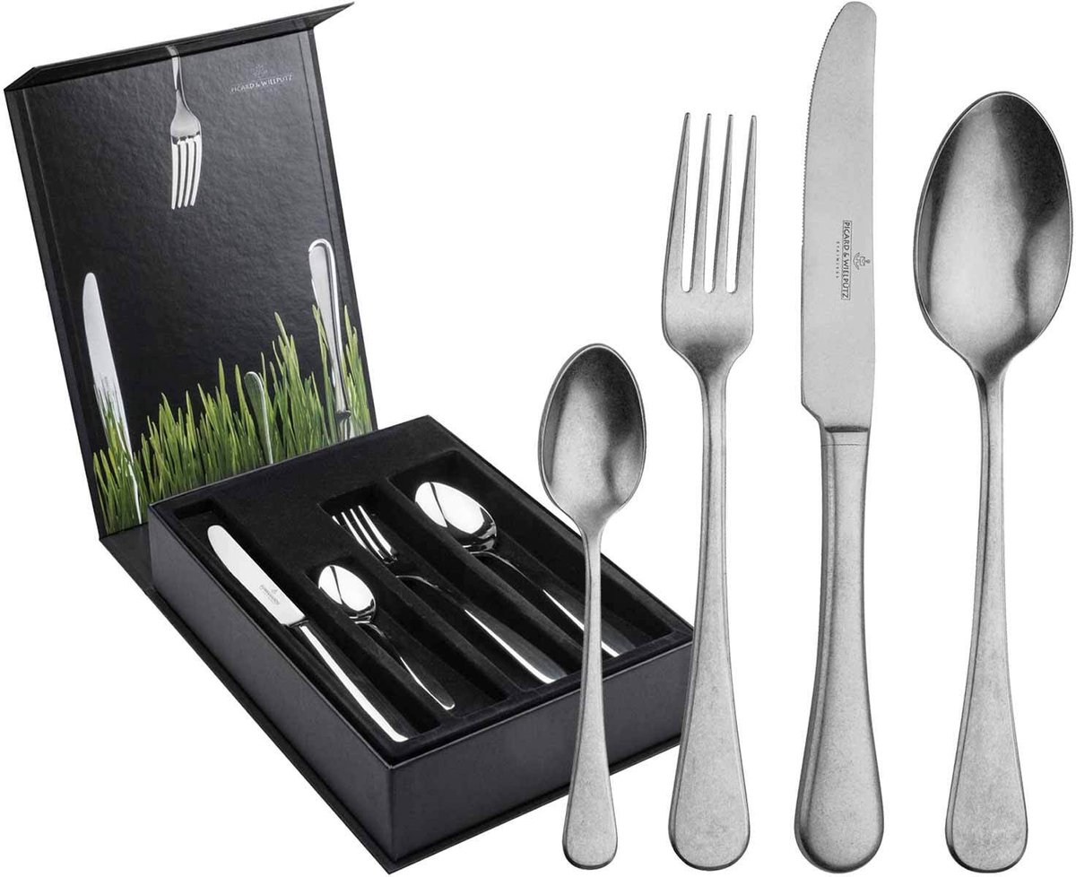 Tafelbesteck inkl. Besteckbox Landhaus Vintage Set van 24