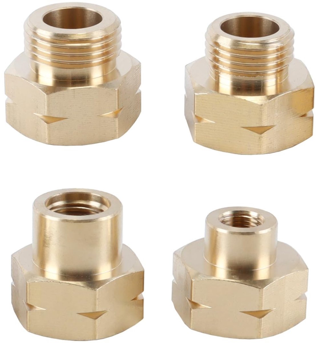 Allecto - Gasfles Adapters - 4-delige Set voor M10x1 en M14x1.5 - Lekvrije Verbindingen - Geschikt voor diverse Gassen - Duurzaam en Betrouwbaar - ...