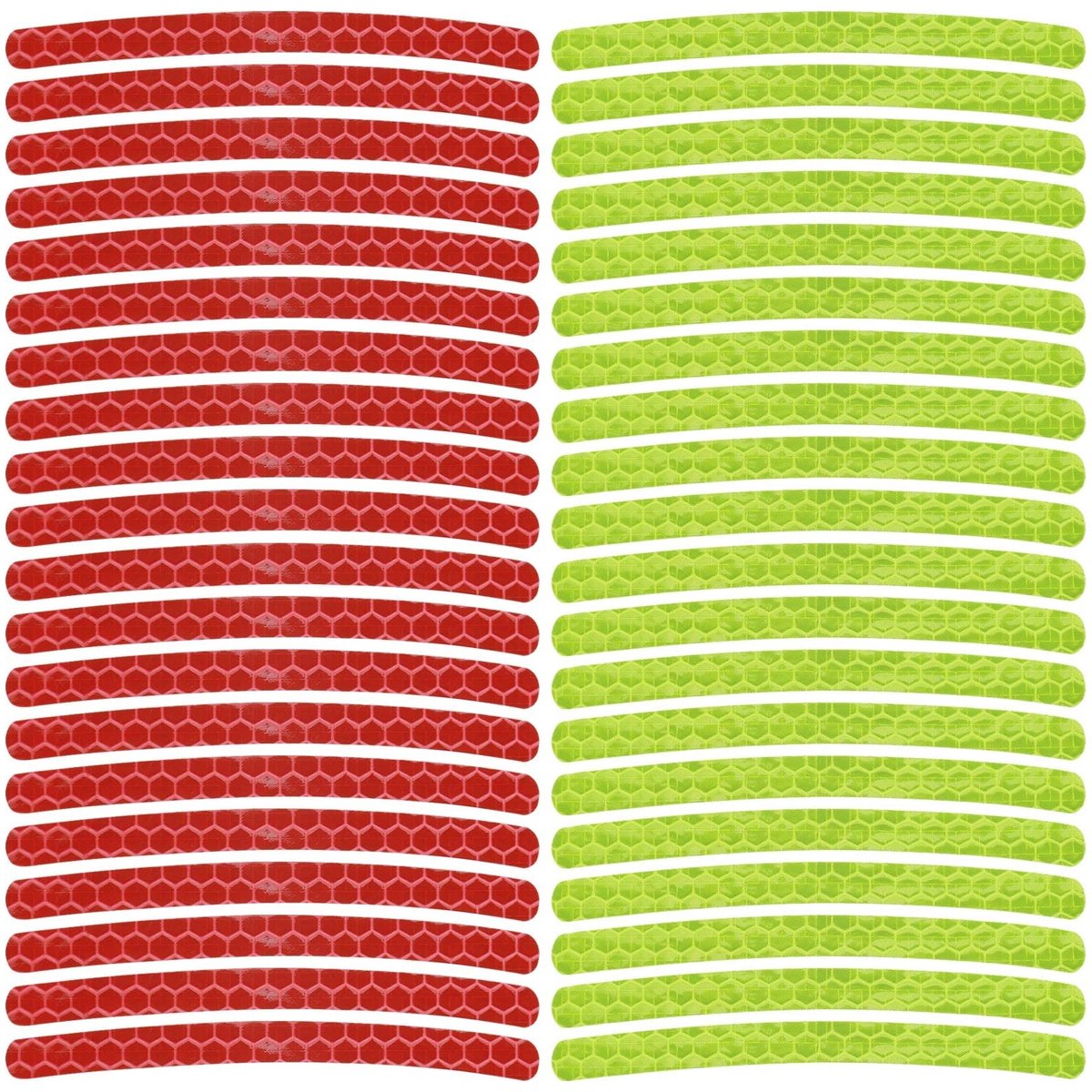 Allecto - Reflecterende Auto Wiel Stickers - 40 Stuks - Verhoog de Zichtbaarheid - Fluorescerend - Universeel voor Auto en Motorfiets - Veiligheid ...