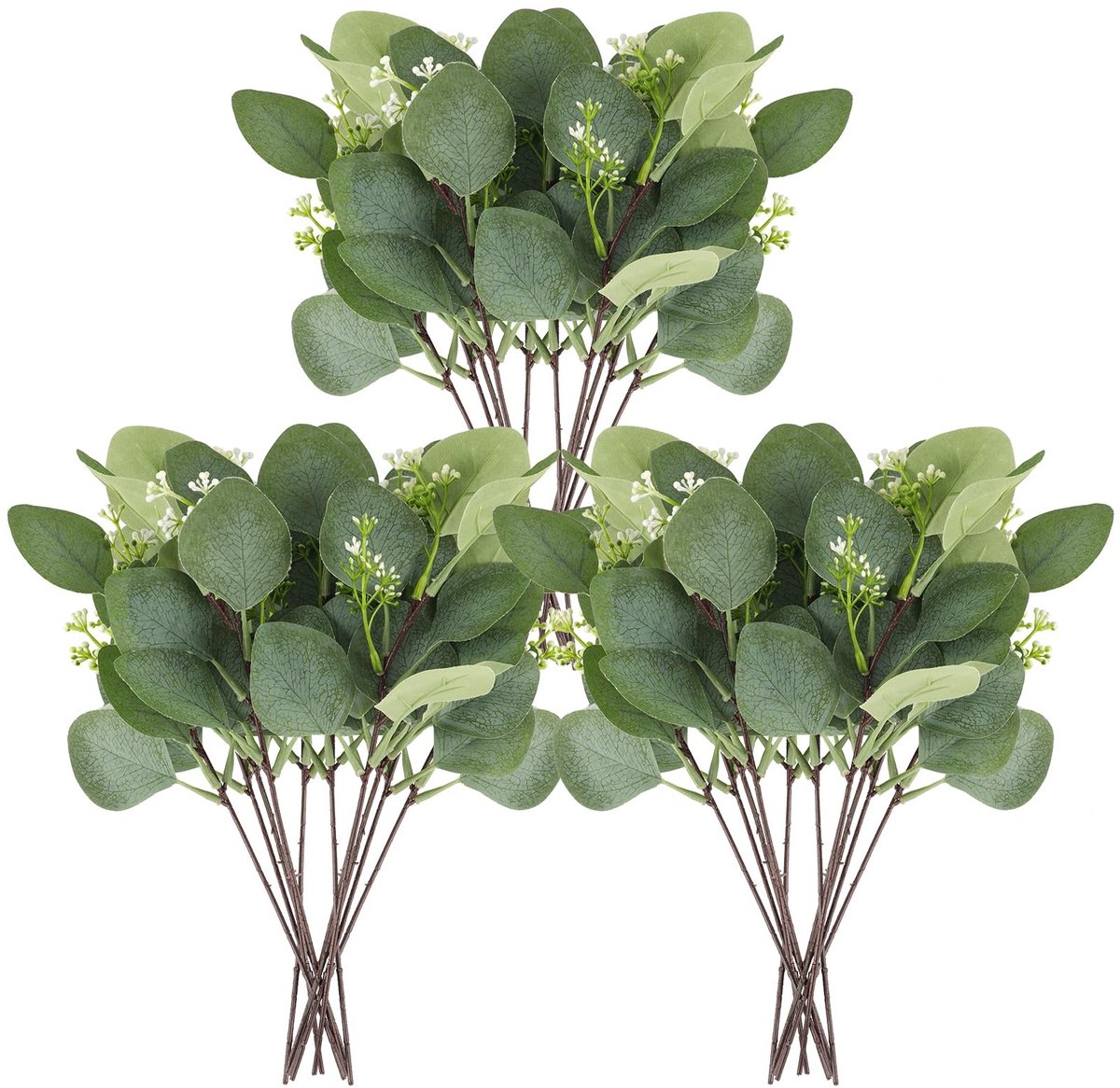 Allecto - Kunstmatige Eucalyptus Bladeren - Decoratieve Takken - Groen - Bruiloftsboeketten - Huis en Tuin Decoratie - 20 Stuks