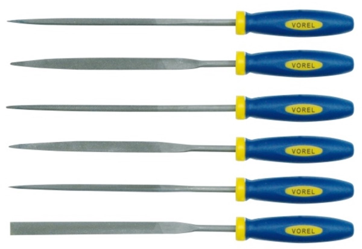 Vorel - Vijlenset - 160mm - Zesdelig - Voor Metaal