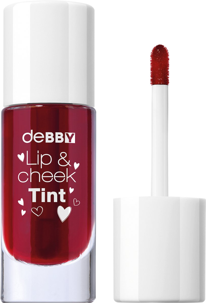 Debby Lip & Cheek Tint Cherry – Kleur Cherry - 2‑in‑1 Fluid Tint Voor Lippen En Wangen – Natuurlijke Look – Hydraterende & Lichtgewicht Textuur – Blendbaar & Langdurig – Geeft Gezonde, Stralende Kleur