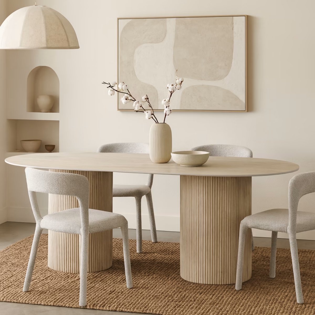 DS4U - Tony eettafel travertin-look - beige