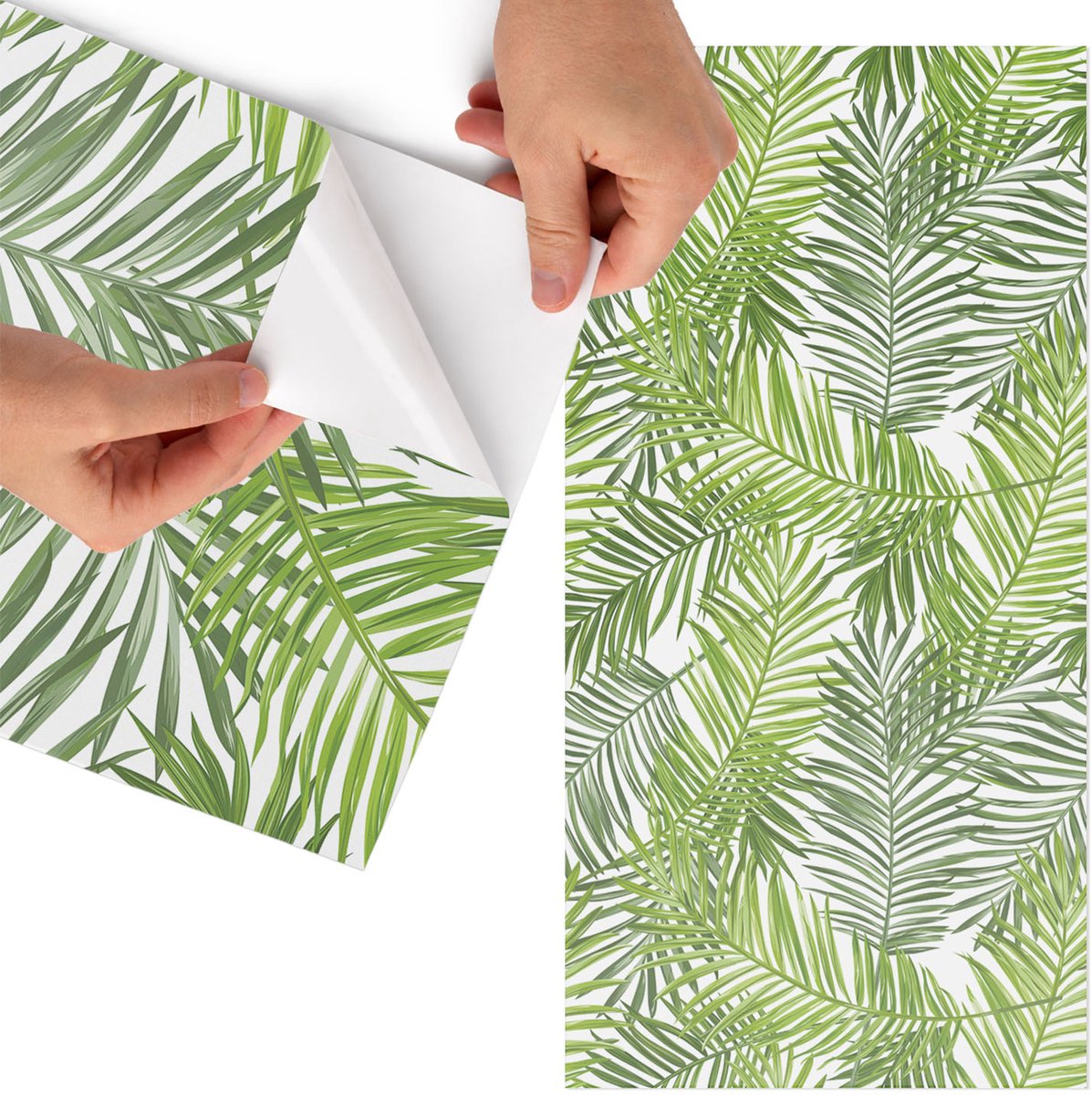 Tulup Meubelfolie - Tropische bladeren Meubelfolie - 50x100 cm - Groente Meubelfolie - Meubel Wrap Folie - Tropisch Meubelfolie - Plakfolie Meubels - Keuken decoratie - Bloemen en planten