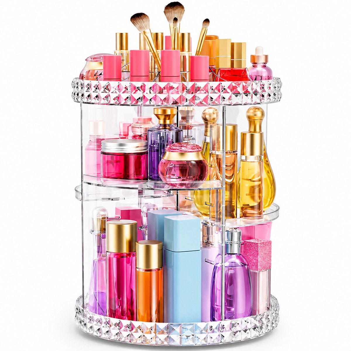 Make Up Organizer - 360º Draaibaar - Skincare Organizer - Organizer Make Up - Transparant