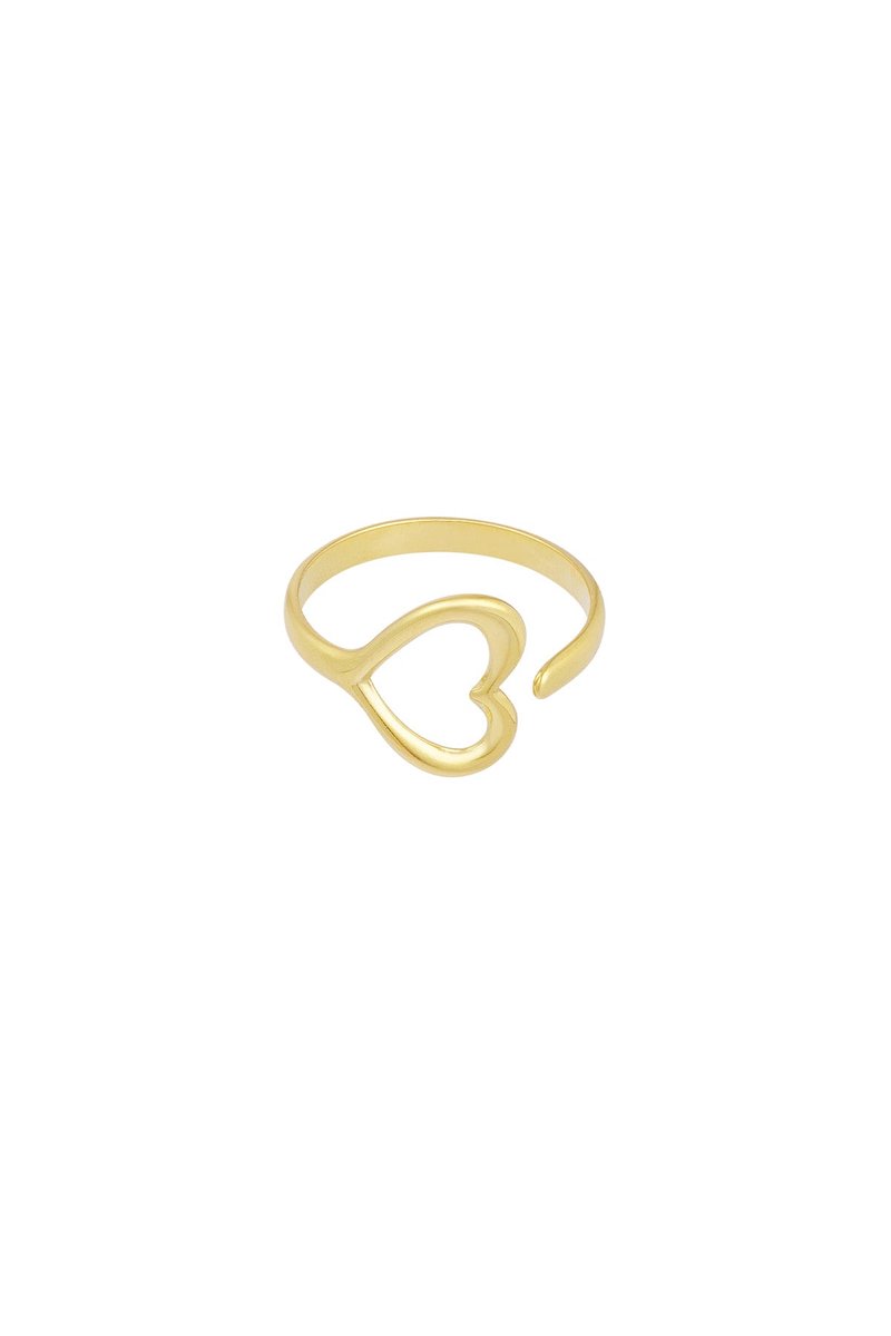 Ring love upside down - Goudkleur