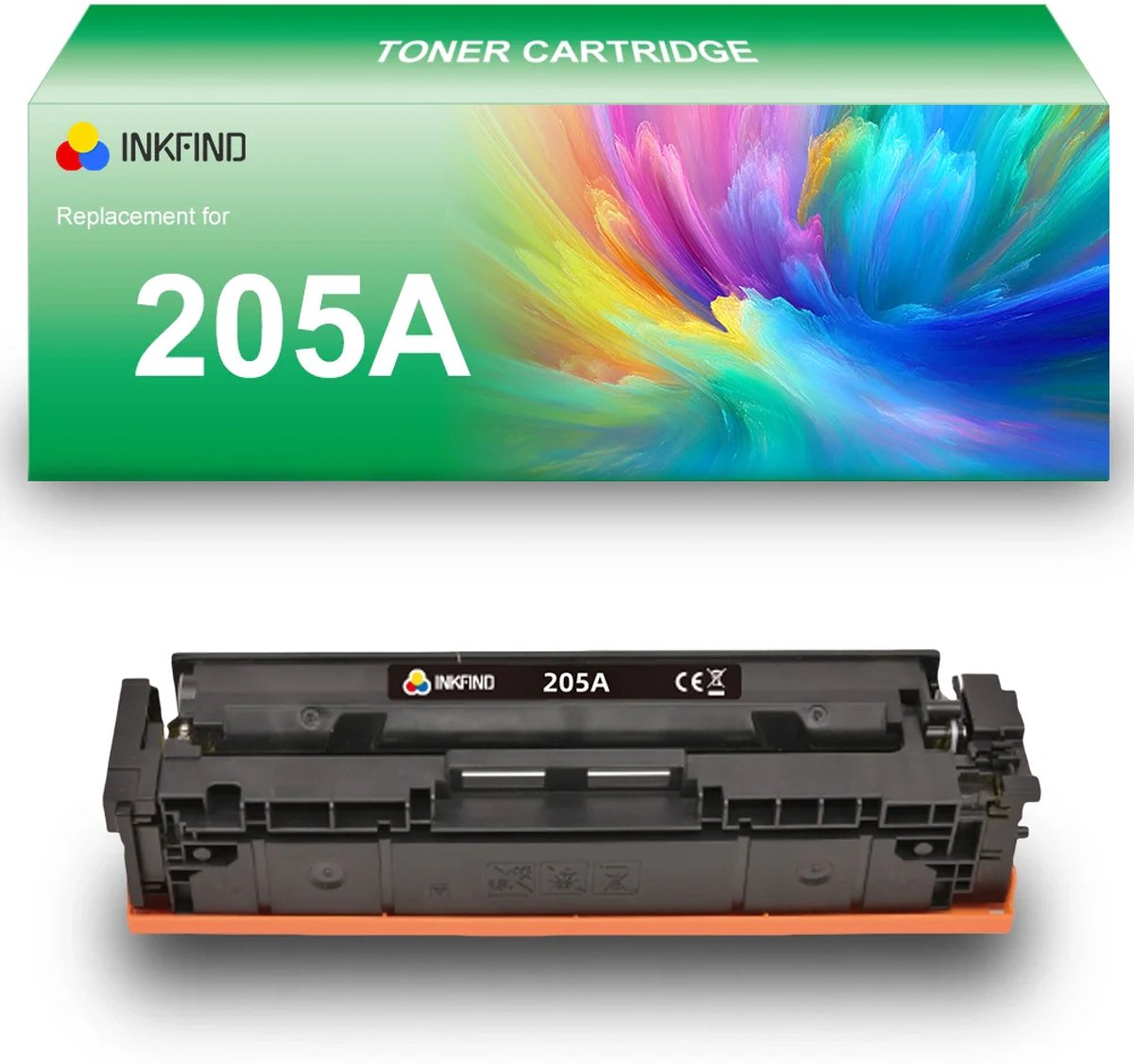 INKFIND 205A (CF530A) Zwart tonercartridge compatibel met HP 205A (CF530A) Zwart - 1-pack Zwart