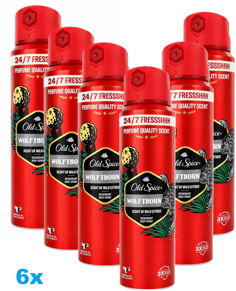 Old Spice Deo Bodyspray Wolfthorn 6x150 ml