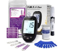 FORA 6 Duo Ketonenmeter - Inclusief Ketose Strips/ Ketonen Strips - Keto Meter - Ketonen Meter Bloed