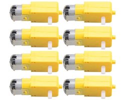 8 Stuks DC Gearbox Motor met Dubbele As 3-6V voor Arduino, Slimme Auto en Robotprojecten