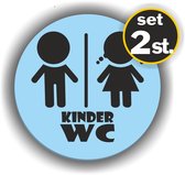 WC deur sticker Kinder WC set 2 stuks