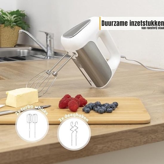 YOR® Mixer met Mengkom - Keukenmachine - Mixer - 3,4 Liter Mengkom - Wit - 31cm x 21cm x 36cm van Merkloos — afbeelding 4