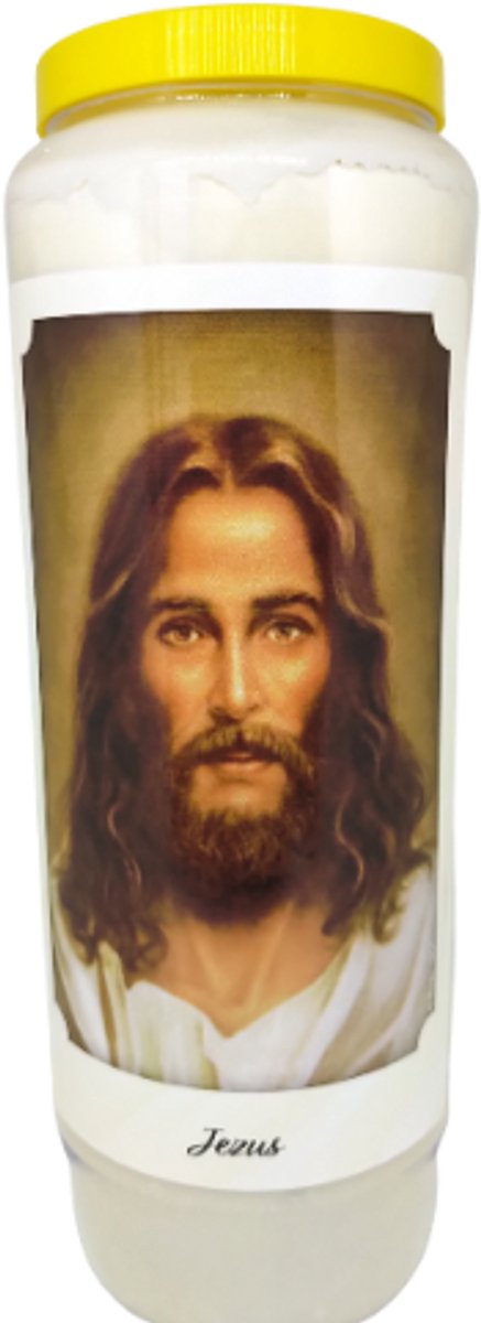 noveenkaars Jezus - 9 dagen brander - set van 5 stuks wit