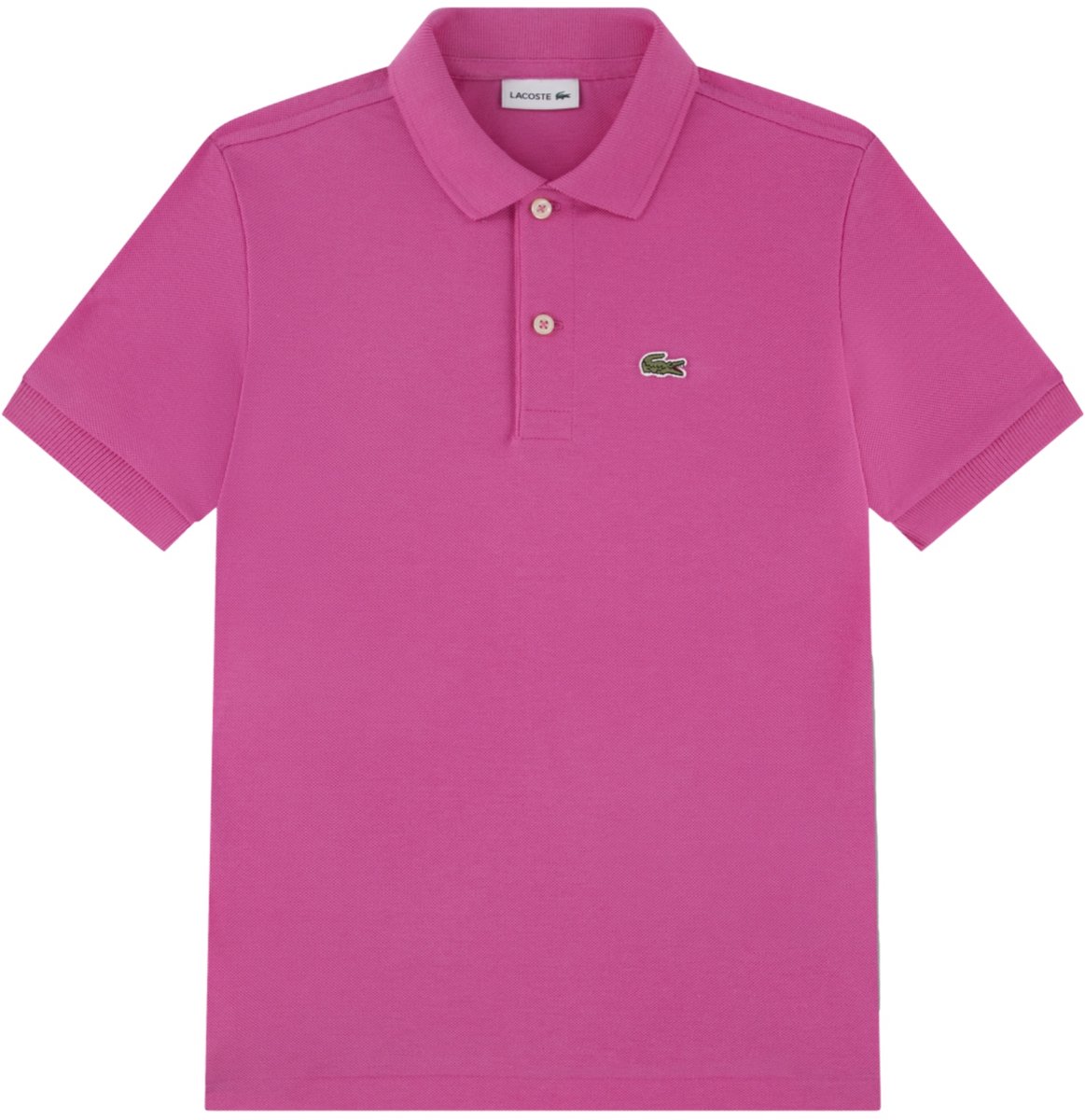Polo Lacoste Boys Non Organic Petit Pique Fushia Roze
