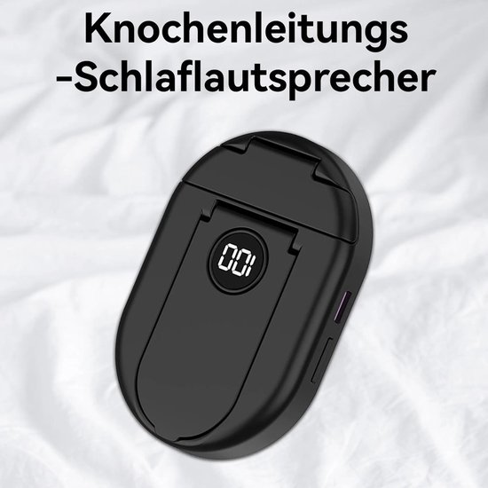 Bluetooth-slaapluidspreker, geschikt voor gebruik onder het kussen, mini-luidspreker met botgeleiding, draagbaar, met timer, telefoonhouder en TF-kaartsleuf, helpt bij het slapen en ontspannen. van Merkloos — afbeelding 2