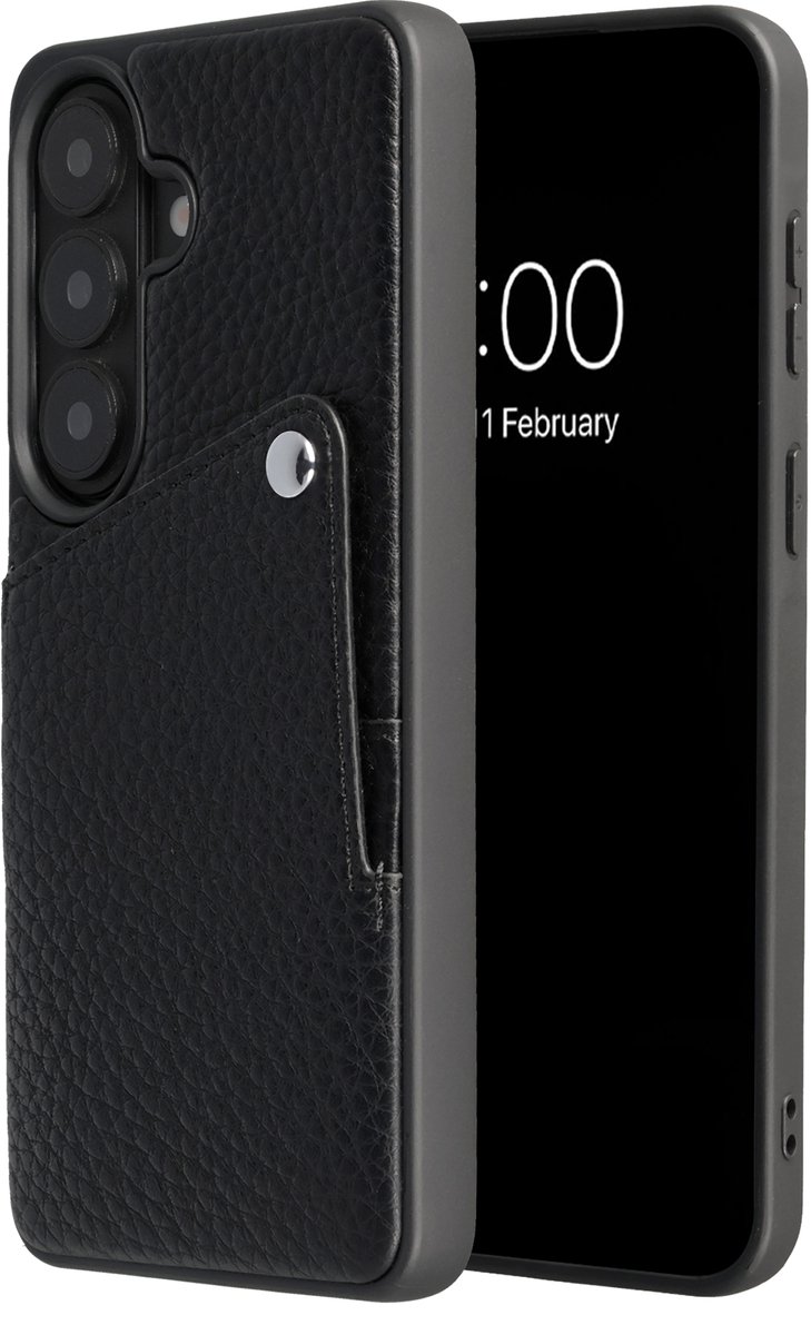 Selencia Hoesje - Geschikt voor Samsung Galaxy S26 - Backcover met Pashouder - Black