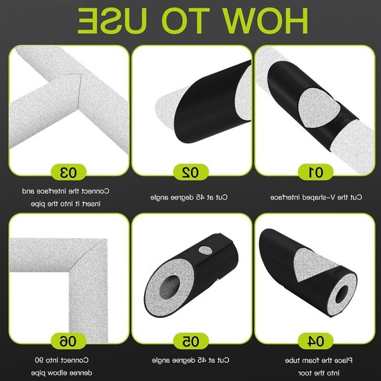 Set van 3 Foam Tube Cutter en Isolatie Templates voor 15mm, 22mm en 28mm Koperen Buizen, Inclusief Rubber Handvatten en Gereedschap voor Isolatiebewerking van Merkloos — afbeelding 4