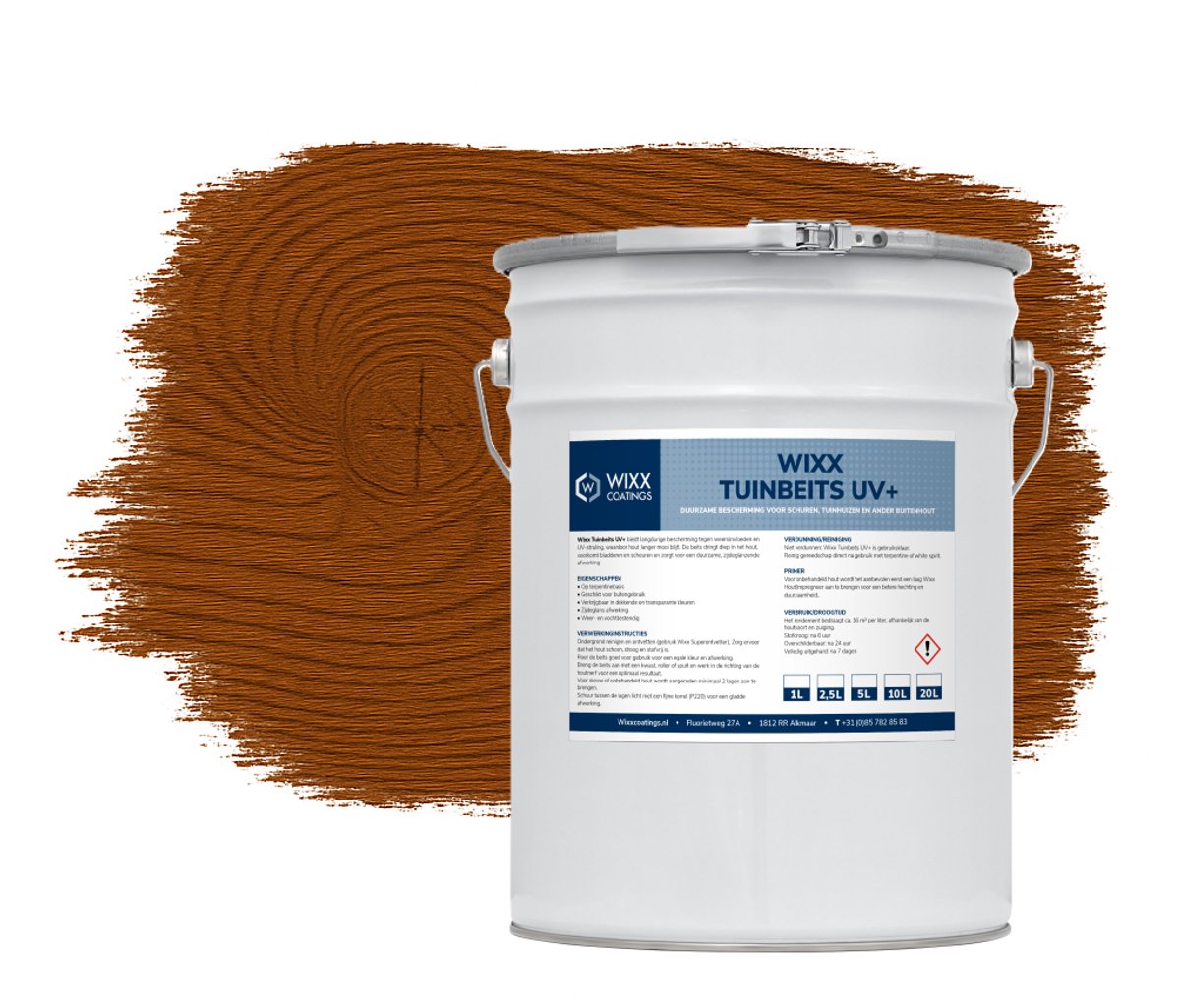 Wixx Tuinbeits UV+ - 5L - Donker Eiken