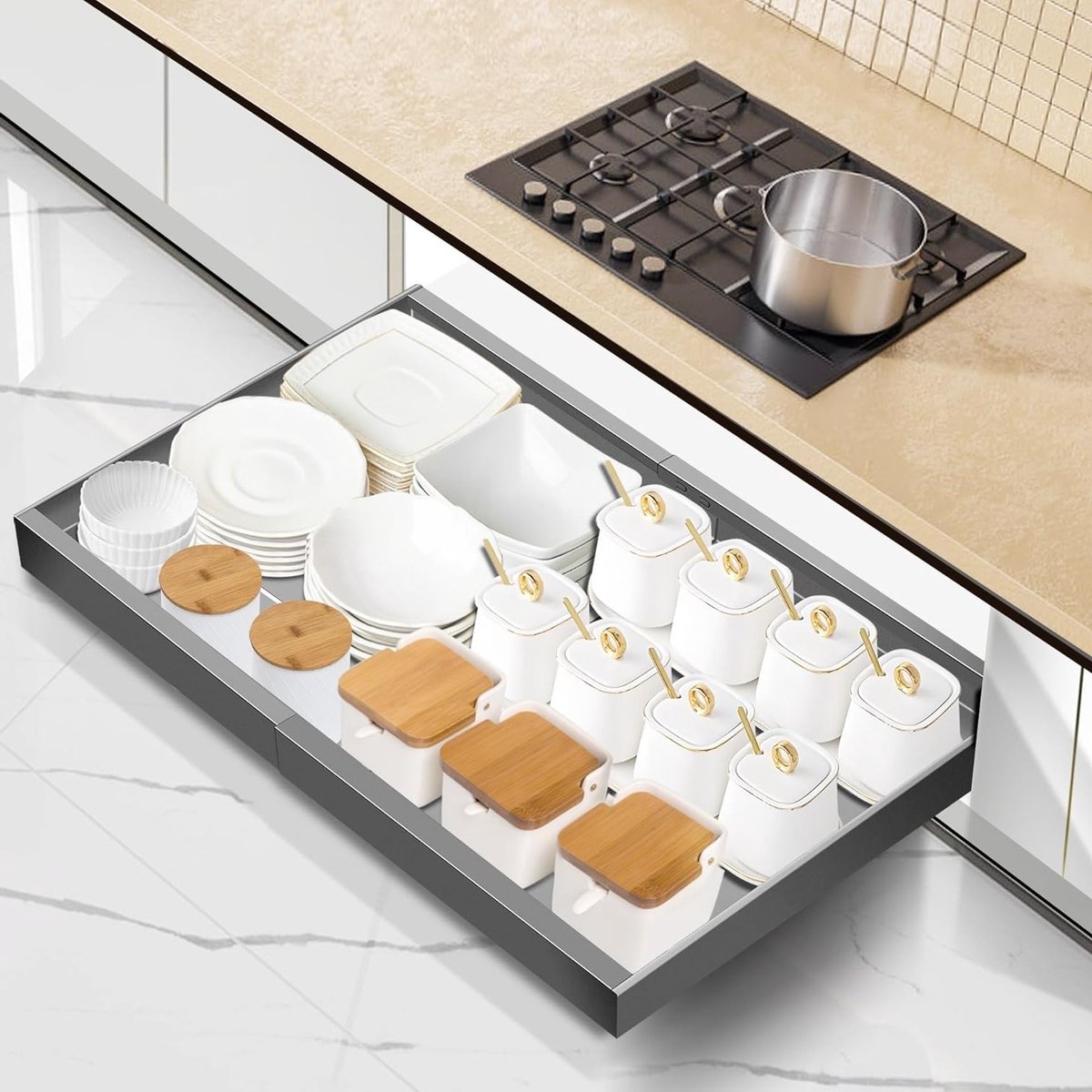 Uitschuifbare Kast Organizer voor Keuken en Badkamer
