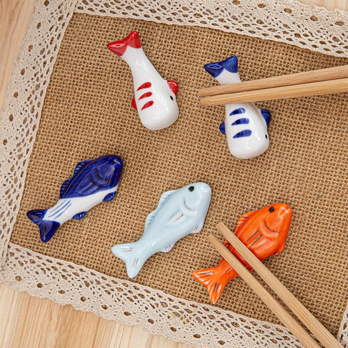 Set van 5 Stuks Tafelbestek Houder, Keramische Chopstick Houder voor Lepel, Vork en Mes, Keuken Tafel Decoratie en Organisatie — cadeau in Wonen & Interieur - foto 8