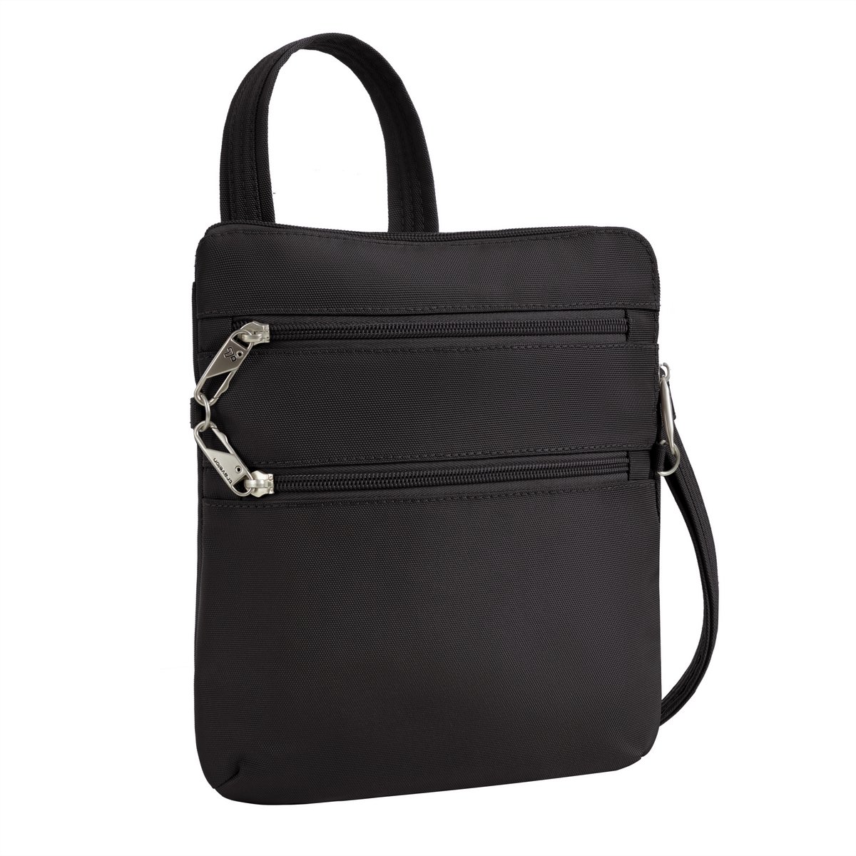 Travelon Classic Anti-diefstal Slanke Crossbody Tas - Zwart
